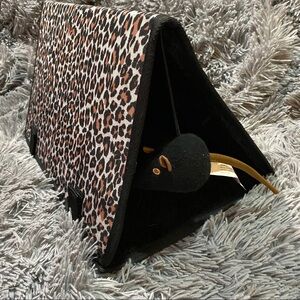 Blck Brown Cheetah Cat Folding Tunnel